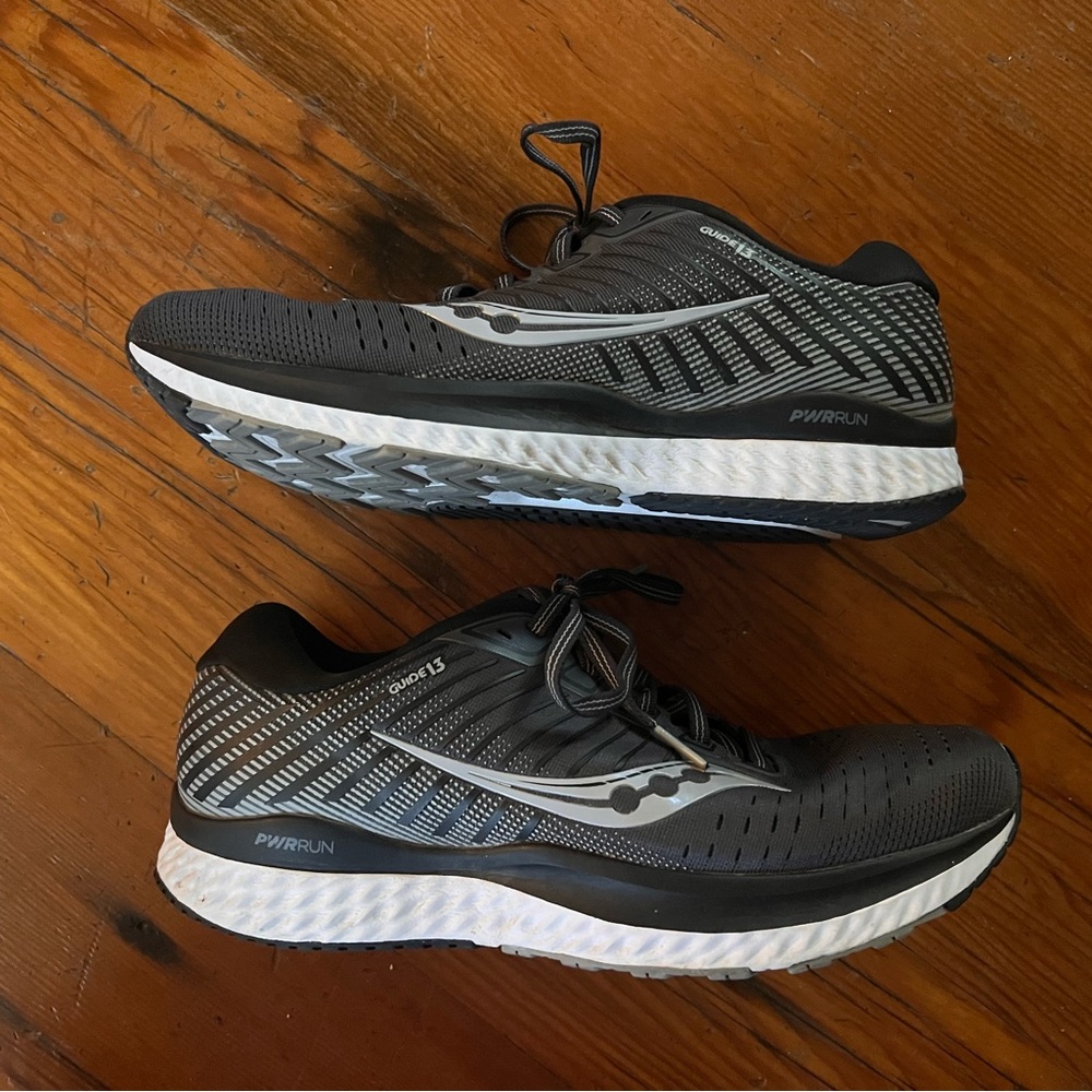 Saucony Black and White Athletic Shoes